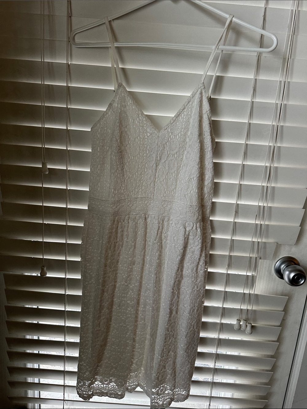 Abercrombie & Fitch White Lace Midi Dress